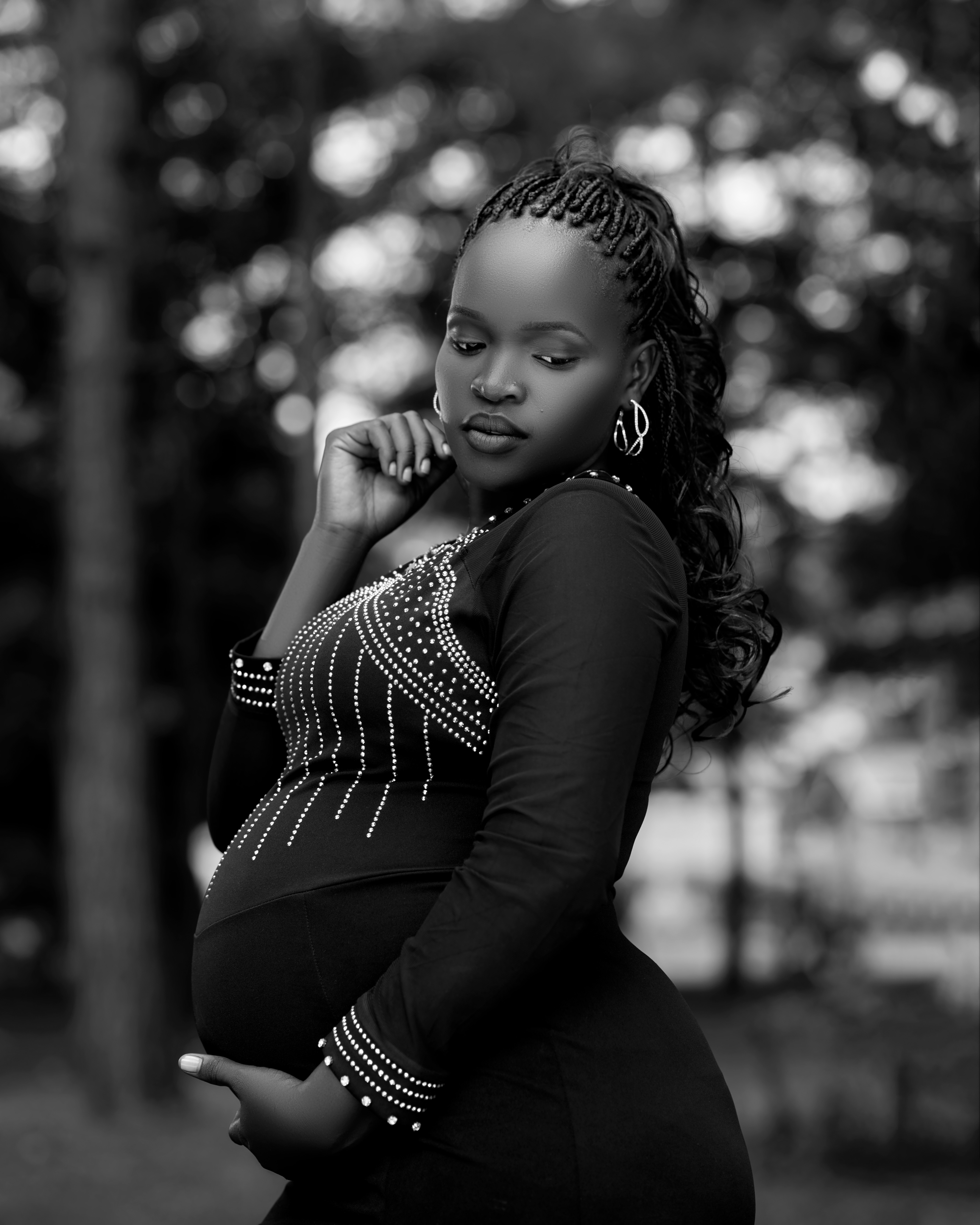 Black and white portrait